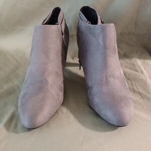Grey Suede Ankle Bootie